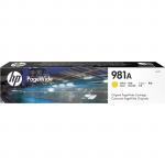HP 981A Ink Cartridge - Yellow for PageWide