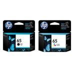 HP 65 Black+ Tri-Colours Ink Cartridge Value Pack 120 Pages - for HP AMP 120 / DeskJet 2620 / 2621 / 3720 / 3721 / HP Envy 5020 / 5030 / Officejet 2623 Printer