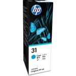 HP 31 70ml Ink Bottle - Cyan 8000 Pages - for HP Smart Tank Plus 555 / 571 / 655 / 450 / 455 / 551 / 5105 / 7005 / 7305 Printer