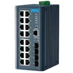 Advantech EKI-7720E-4FI-AE 16+4G port Gigabit Managed Ethernet Switch, -40 - 75 °C