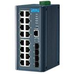 Advantech EKI-7720G-4FI-AE 20 port Full Gigabit Managed Ethernet Switch, -40 - 75°C