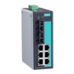 MOXA Industrial switch EDS-308-SS-SC 8 port Unmanaged switch with 6X10/100BaseT(X) ports, 2X100BaseFX single-mode ports with SC connectors, relay output warning, 0 to 60°C operating temperature