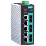 MOXA Industrial switch EDS-408A-1M2S-SC-T 8-port Entry-level managed Ethernet switch, -40 to 75°C operating temperature 5 10/100BaseT(X) ports, 1 100BaseFX multi-mode port, 2 100BaseFX single-mode ports with SC connectors