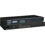 MOXA NPort 5610-8 8-port RS-232 rackmount device server with RJ45 connectors and 100 to 240 VAC power input