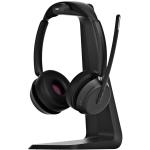 EPOS 1001173 IMPACT 1061T Double-Sided MS Teams Wireless Headset with BrainAdapt Technology and Charging Stand
