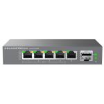 Grandstream GWN7700MP 6-Port 2.5G Unmanaged PoE Switch (57W) - 10G SFP+ x1 / 2.5GbE PoE+ x4