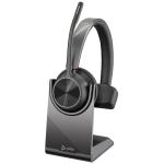 HP Poly Voyager 4310 Mono Bluetooth On-Ear Headset with Stand - UC Certified BT700-A / 2-Mics Noise Cancellation / Busy Light / Up to 50m Distance / Up to 24-Hour Talk-Time