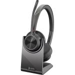 HP Poly Voyager 4320 Bluetooth On-Ear Headset with Stand - UC Certified BT700-C / 2-Mics Noise Cancellation / Busy Light / Up to 50m Distance / Up to 24-Hour Talk-Time