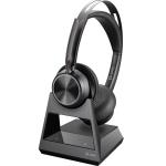 HP Poly Voyager Focus 2 Bluetooth On-Ear Active Noise Cancelling Headset - UC Certified BT700-C / 4-Mics Noise Cancellation / Hybrid ANC / Busy Light / Up to 50m Distance / Up to 25-Hour Talk-Time
