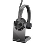 HP Poly Voyager 4310 Mono Bluetooth On-Ear Headset with Stand - Teams Certified BT700-A / 2-Mics Noise Cancellation / Busy Light / Up to 50m Distance / Up to 24-Hour Talk-Time