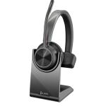 HP Poly Voyager 4310 Mono Bluetooth On-Ear Headset with Stand - UC Certified BT700-C / 2-Mics Noise Cancellation / Busy Light / Up to 50m Distance / Up to 24-Hour Talk-Time