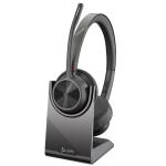 HP Poly Voyager 4320 Bluetooth On-Ear Headset with Stand - Teams Certified BT700-C / 2-Mics Noise Cancellation / Busy Light / Up to 50m Distance / Up to 24-Hour Talk-Time