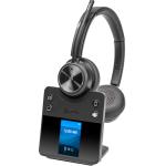 HP Poly Savi 7420 DECT Wireless On-Ear Active Noise Cancelling Headset with Stand - Teams Certified Noise-Canceling Mic / ANC / Busy Light / Up to 180m Distance / Up to 13-Hour Talk-time
