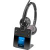 HP Poly Savi 8420 DECT Wireless On-Ear Active Noise Cancelling Headset with Stand - UC Certified Noise-Canceling Mic / ANC / Busy Light / Up to 180m Distance / Up to 13-Hour Talk-tim