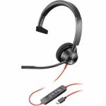 HP Poly Blackwire 3310 Mono USB-C/A Wired On-Ear Headset - UC Certified Noise-Canceling Mic  / Dynamic EQ /  In-line Control
