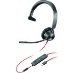 HP Poly Blackwire 3315 Mono USB-C/A/3.5mm Wired On-Ear Headset - Teams Certified Noise-Canceling Mic  / Dynamic EQ /  In-line Control