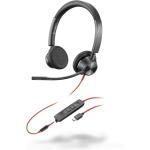 HP Poly Blackwire 3325 USB-C/A/3.5mm Wired On-Ear Headset - Teams Certified Noise-Canceling Mic  / Dynamic EQ /  In-line Control