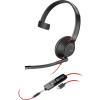 HP Poly Blackwire 5210 Mono USB-C/A Wired On-Ear Headset - Teams & UC Certified Noise-Canceling Mic / In-line Control / USB-A&C + 3.5mm