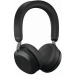 Jabra Evolve2 75 Bluetooth On-Ear Active Noise Cancelling Headset with Charging Stand - UC Certified USB-C / 8-Mics Noise Cancellation / 40mm Speakers / Hybrid ANC / Retractable Mic / Busy Light / Fast Charge / Up to 30m Distance / Up to 25