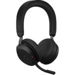Jabra Evolve2 75 Bluetooth On-Ear Active Noise Cancelling Headset - UC Certified USB-A / 8-Mics Noise Cancellation / 40mm Speakers / Hybrid ANC / Retractable Mic / Busy Light / Fast Charge / Up to 30m Distance / Up to 25-Hour Talk-Time