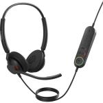 Jabra Engage 40 USB-C/A Wired On-Ear Headset - Teams Certified 2-Mics Noise Cancellation / Busy Light/ In-Line Control