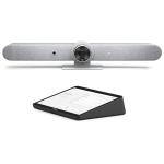 Logitech Rally Bar, White + TAP Cat5e 4K PTZ All-in-one Conference Video Bar, MTR on Android - FOV 120°, 4x Zoom, Microphone Range up to 7M