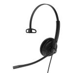 Yealink UH34 Lite Mono USB Wired On-Ear Headset - Teams Certified 1-Mic Noise Cancellation / In-Line Controls / Foamy Ear Cushion