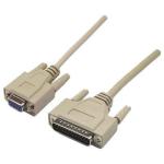 Dynamix C-NM9-M DB9 Female to DB25 Male Null Modem Cable - 2m