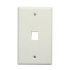 Dynamix FP-110 SINGLE UTP KEYSTONE JACK TYPE110 Single Port Face Plate for 110/Keystone Jacks.
