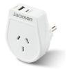 Jackson PTA8810USBMC Slim Outbound Travel Adaptor with 1x USB-A & 1x USB-C (2.1A) Charging Port Converts NZ / AU for Use in Europe / Bali / More