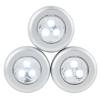Jackson PTPLIT3L  Triple Pack LED Push Light. 3 x AAA Batteries per Light (Included).IncludesPeelandStick Backing.