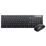 Bonelk KM-322 Wireless Keyboard & Mouse Combo for PC and Mac - Black Slim