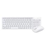 Bonelk KM-322 Wireless Keyboard & Mouse Combo for PC and Mac - White Slim