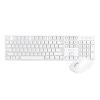 Bonelk KM-314 Wireless Keyboard & Mouse Combo for PC and Mac - White Slim