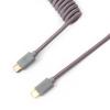 Keychron CAB-G Coiled USB-C Straight Aviator Cable - Grey