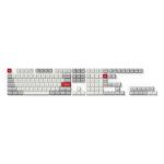 Keychron PBT-47 Double Shot KSA PBT Keycap Full Keycap Set - Light Gray and White