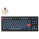 Keychron V3M-D3 V3 Max 80% Wireless Mechanical Keyboard - Carbon Black Hot-Swap Gateron Jupiter Brown Switches - ANSI 80% - TKL Layout - 87 Key - Full Assembled Knob - RGB - Wireless / Wired / 2.4GHz - Normal Profile - QMK Custom Keyboard