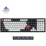 Keychron Q6H-M1 Q6 HE 100% QMK Wireless Custom Keyboard - Carbon Black Fully Assemble Knob - Gateron Double-Rail Magnetic Nubela Switch