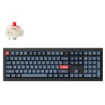 Keychron V6 Max QMK/VIA Wireless Custom Fully Assembled Knob Carbon Black Gateron Jupiter RedSwitch Mechanical Keyboard