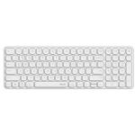 Rapoo E9350L Wireless Multi-mode Ultra-slim 99 Key Keyboard with Bluetooth and 2.4g White