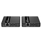 LENKENG HDMI & IR Extender Kit over Cat6/6a/7 up to 4K 30Hz. Zero Latency, Send Signal up to70m,Built-in 3.5mm Input, IR Passback, HDMI Loop-out, EDID Pass Through. Includes TX & RX. Supports POC