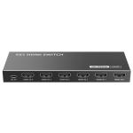 LENKENG LKV501HDR-V3.0 4K 5-In-1-Out HDMI HDR Switch. Support 12 bit full HD video, 3D video and 4K x 2K30/60Hzultra HD video. Compatible with HDMI 1.4, HDMI 2.0 &  HDCP 1.4, HDCP 2.2. Includes Remote Control.
