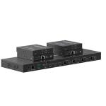 LENKENG 4x4 HDMI Extender Kit Matrix Switch. Includes 1x 4-Port Transmitter & 4x Recievers.SupportsPoC, Supports Res 4K 60Hz up to 70m. Remote.   Not Suitable for Cat5e Cable
