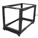 StarTech.com 4POSTRACK12U 12U 19" Open Frame Server Rack - 4 Post Adjustable Depth 56-102cm Mobile - Free Standing Rolling Network/Computer Equipment Data Rack - Dell PowerEdge HP ProLiant ThinkServer