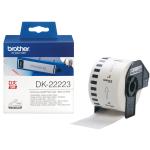 Brother DK22223 Continuous Paper Label Roll - Black on White, 50mm wide