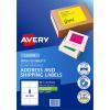 AVERY Shipping Label L7165FG Fluoro Green 99.1x67.7mm 8up 25 Sheets