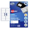 AVERY Weatherproof Label L7073 99.1X38.1mm 14up 10 Sheets