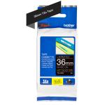 Brother TZEM365 P-touch TZe Label Tape - 36 mm - Rectangle - White on Matte Black
