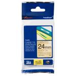 Brother TZePR851 P-Touch Black on Gold Glitter Premium Laminated Label Tape - 24mm Wide