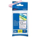 Brother TZEMQE31 P-Touch 12mm Black on Pastel Pink Laminated Label Tape